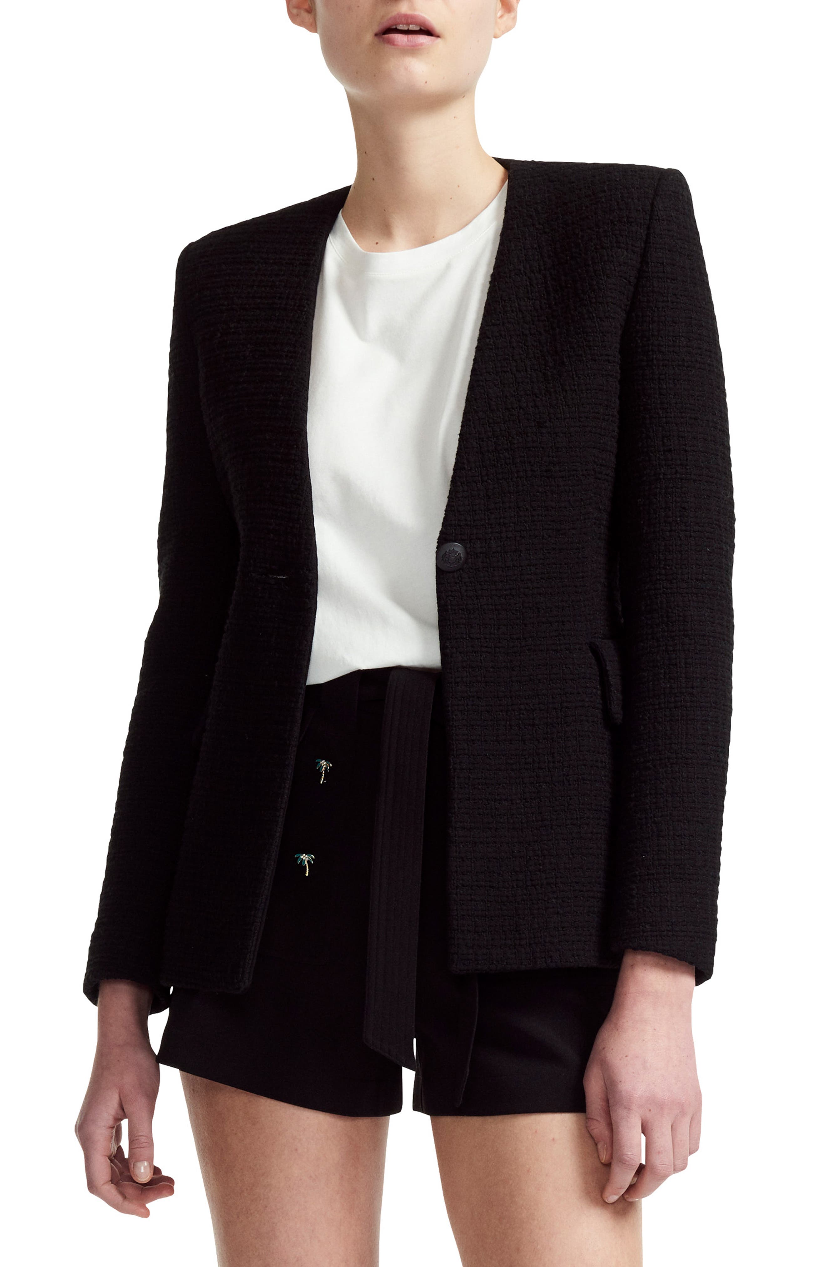 maje tweed cardigan