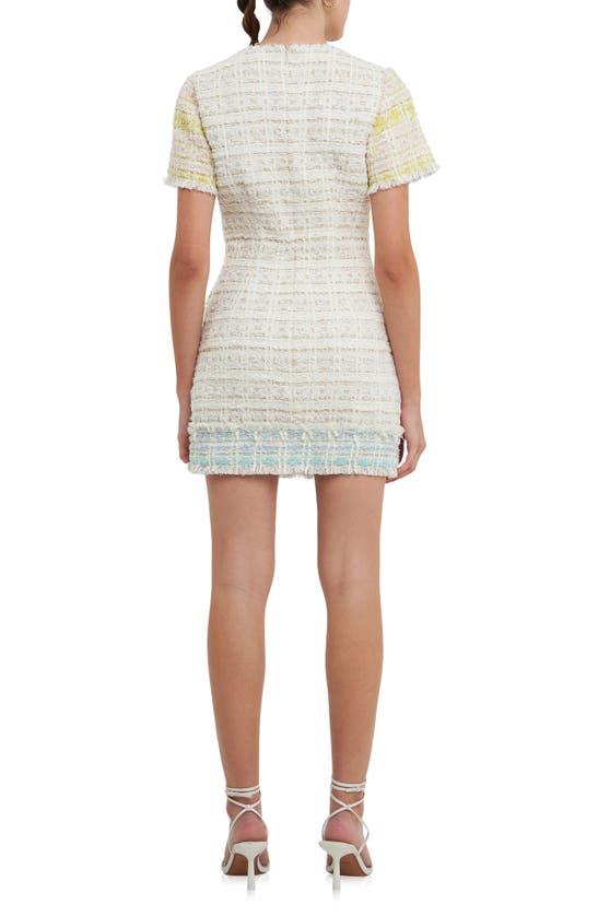 ENDLESS ROSE ENDLESS ROSE COLORBLOCK TWEED MINIDRESS