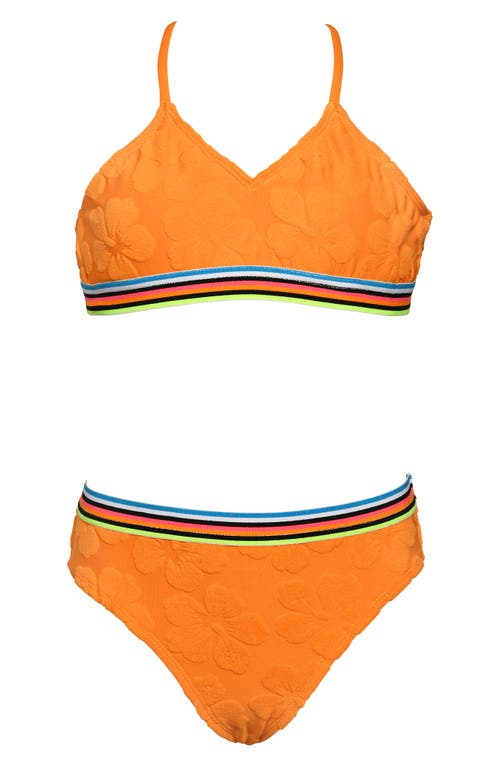 Hobie Kids' Terry Triangle Two-Piece Swimsuit Orangeade at Nordstrom,