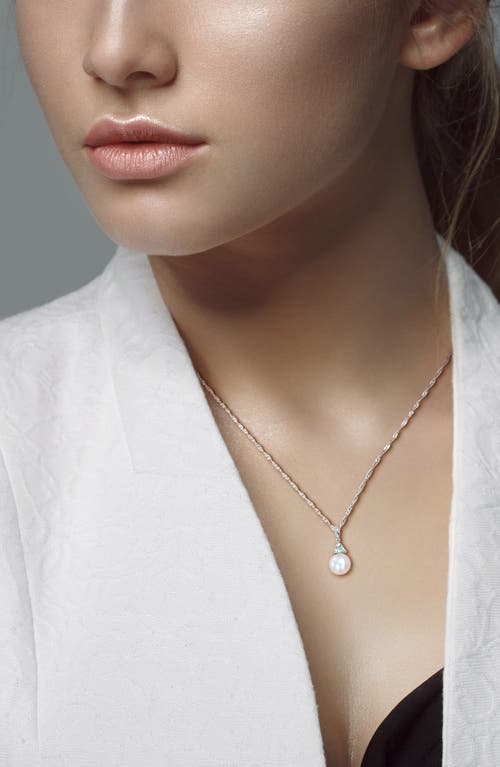 Delmar Freshwater Pearl Pendant Necklace In Aquamarine