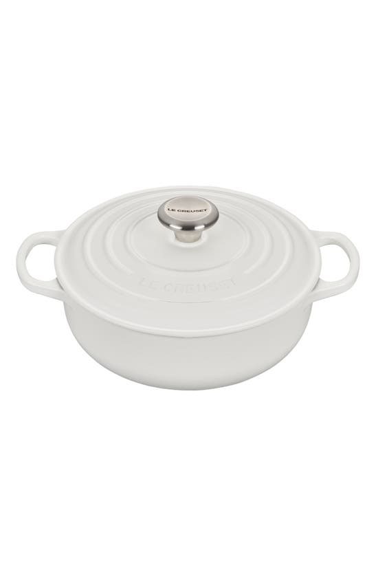 Shop Le Creuset Signature 3.5-quart Round Enamel Cast Iron French/dutch Oven In White