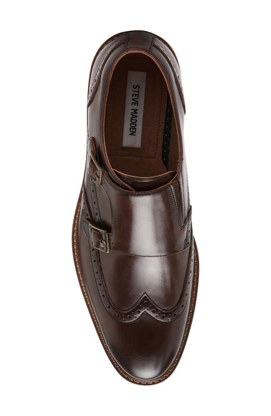 Shop Steve Madden Damuel Double Monk Strap Shoe In Brown
