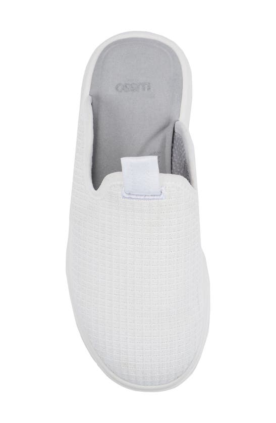 Lusso Cloud Men's Pelli Waffle-knit Slides In Bright White / Lily
