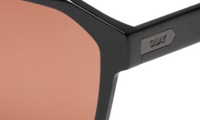 Shop Quay Soundcheck 48mm Polarized Aviator Sunglasses In Black / Apricot Polarized