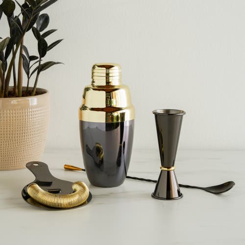 Viski Two Toned Barware Set In Black