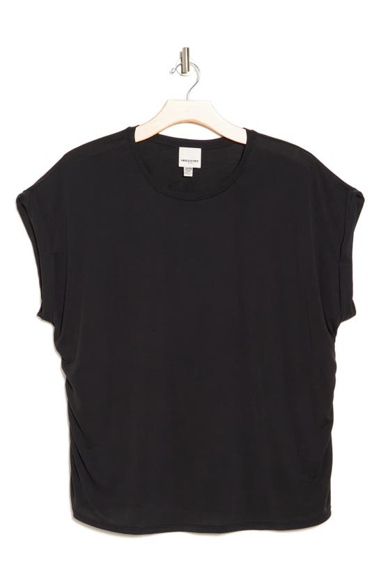 Shop Industry Republic Clothing Side Ruched Short Sleeve T-shirt In Black