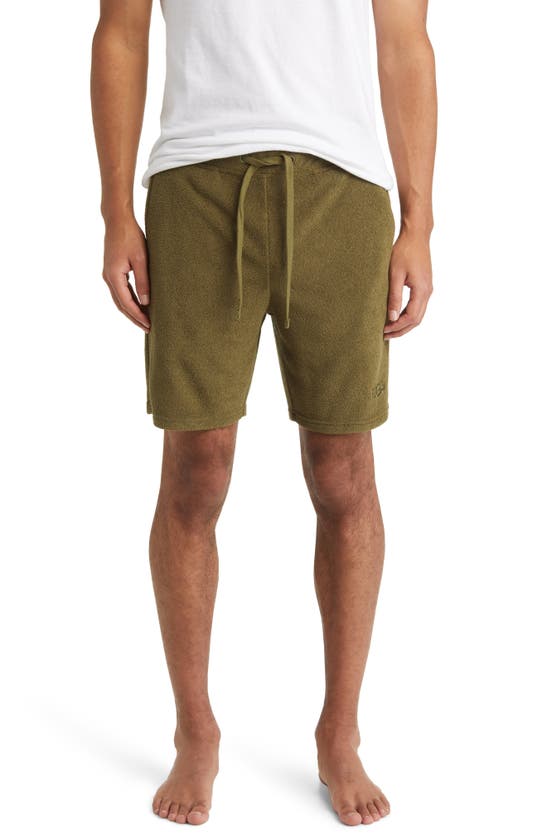 Ugg Men's Dominick Brushed Terry Lounge Shorts In Burnt Olive