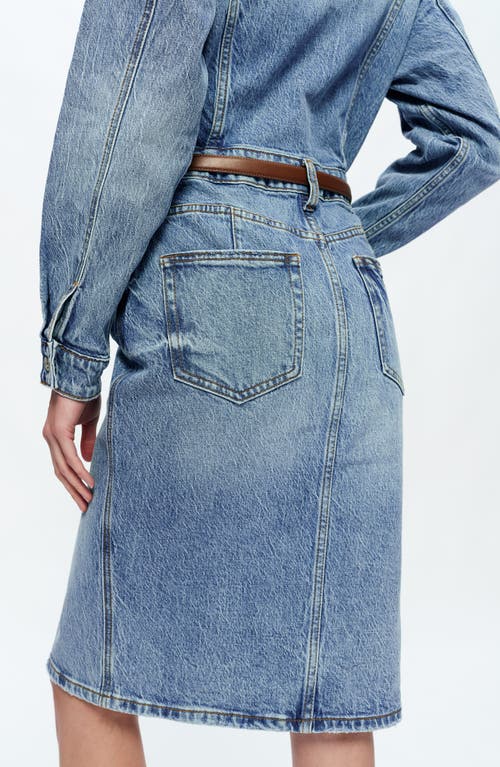 Bayeas Doris Long Sleeve Denim Shirtdress In Island
