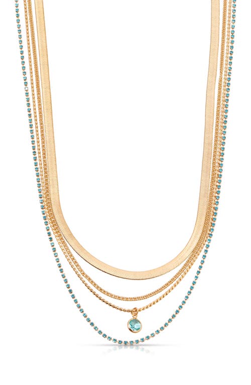 ETTIKA ETTIKA ALL THE CHAINS LAYERED PENDANT NECKLACE 