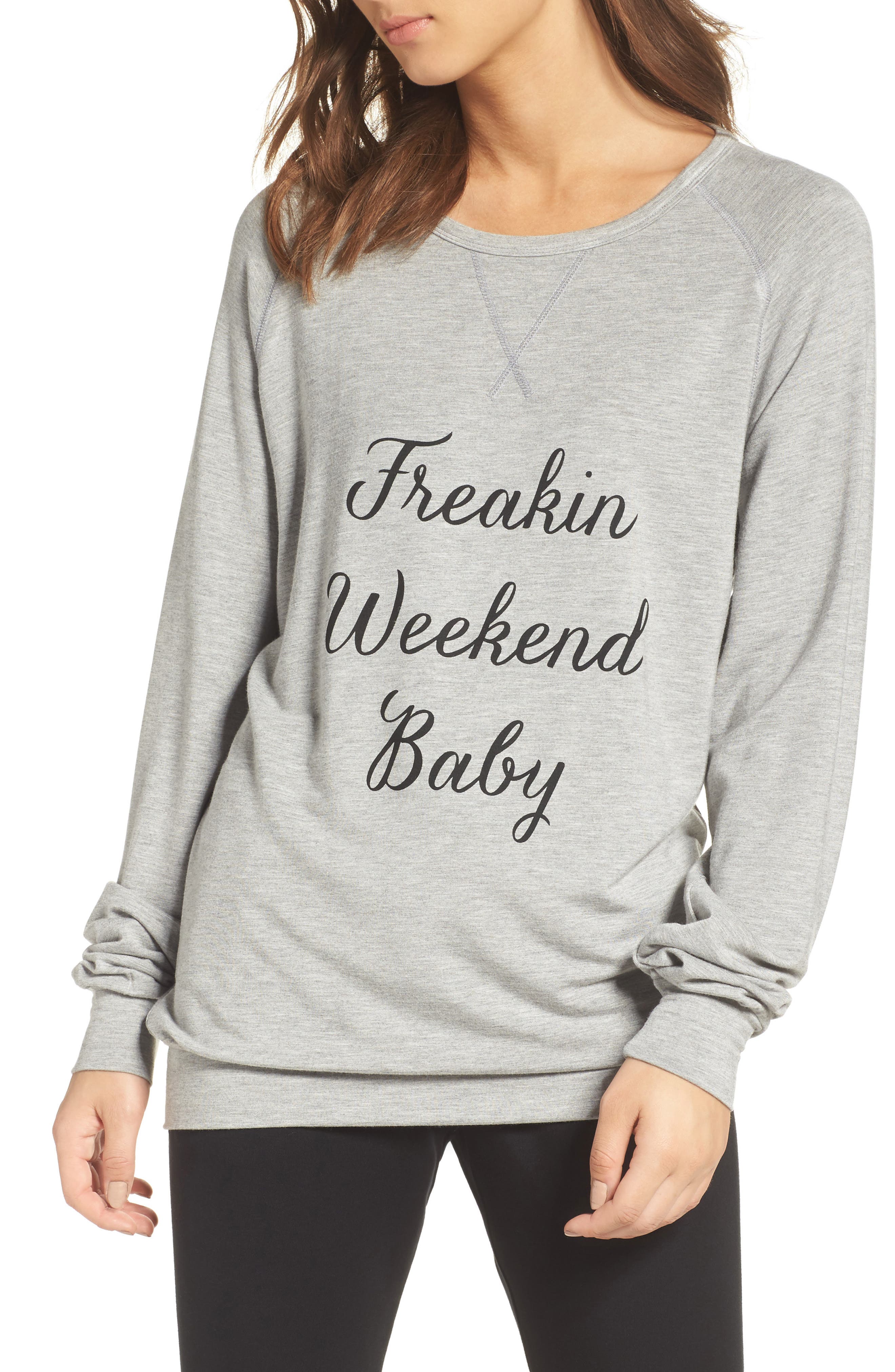 The Laundry Room Freakin Weekend Cozy Lounge Sweatshirt Nordstrom Rack