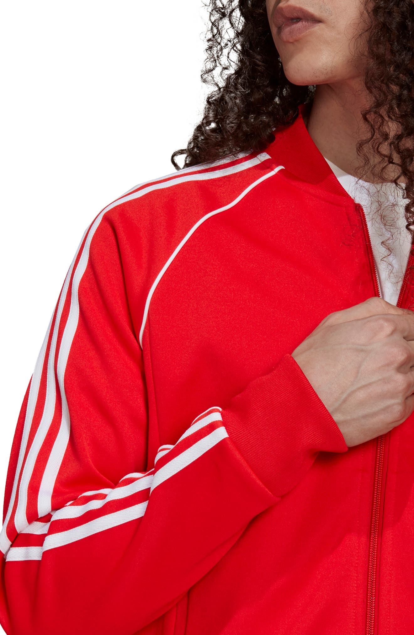superstar red track jacket