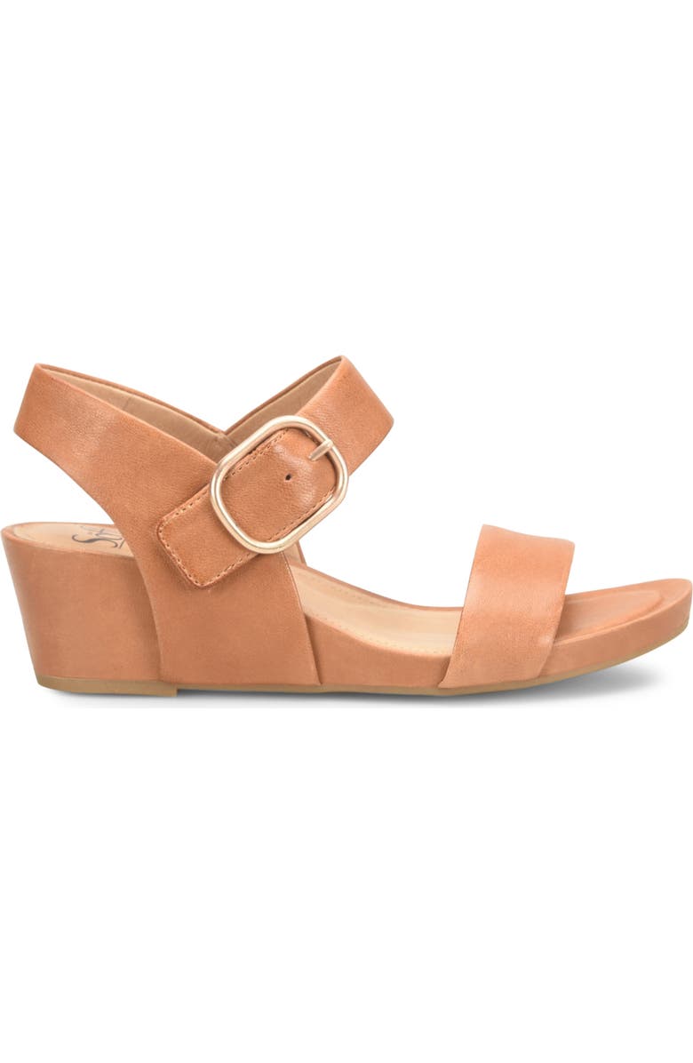Söfft Vaya Wedge Sandal, Alternate, color, Luggage
