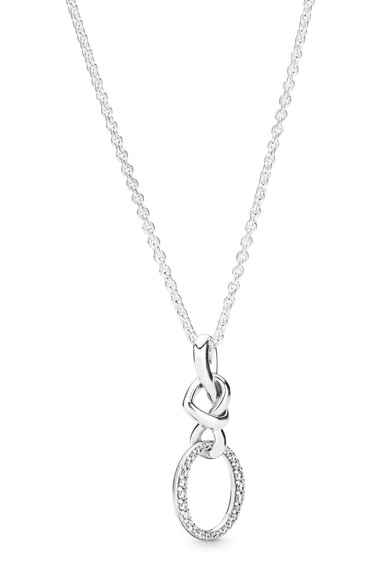 PANDORA Knotted Hearts Pendant Necklace | Nordstrom