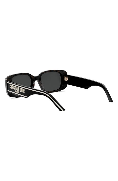 Shop Dior Wil S2u 53mm Polarized Geometric Sunglasses In Dark Havana/smoke Polarized