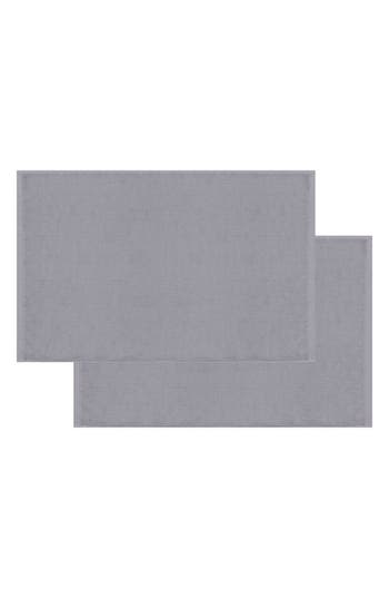 Brooks Brothers Puresoft 2-piece Turkish Cotton Bath Mats In Silver