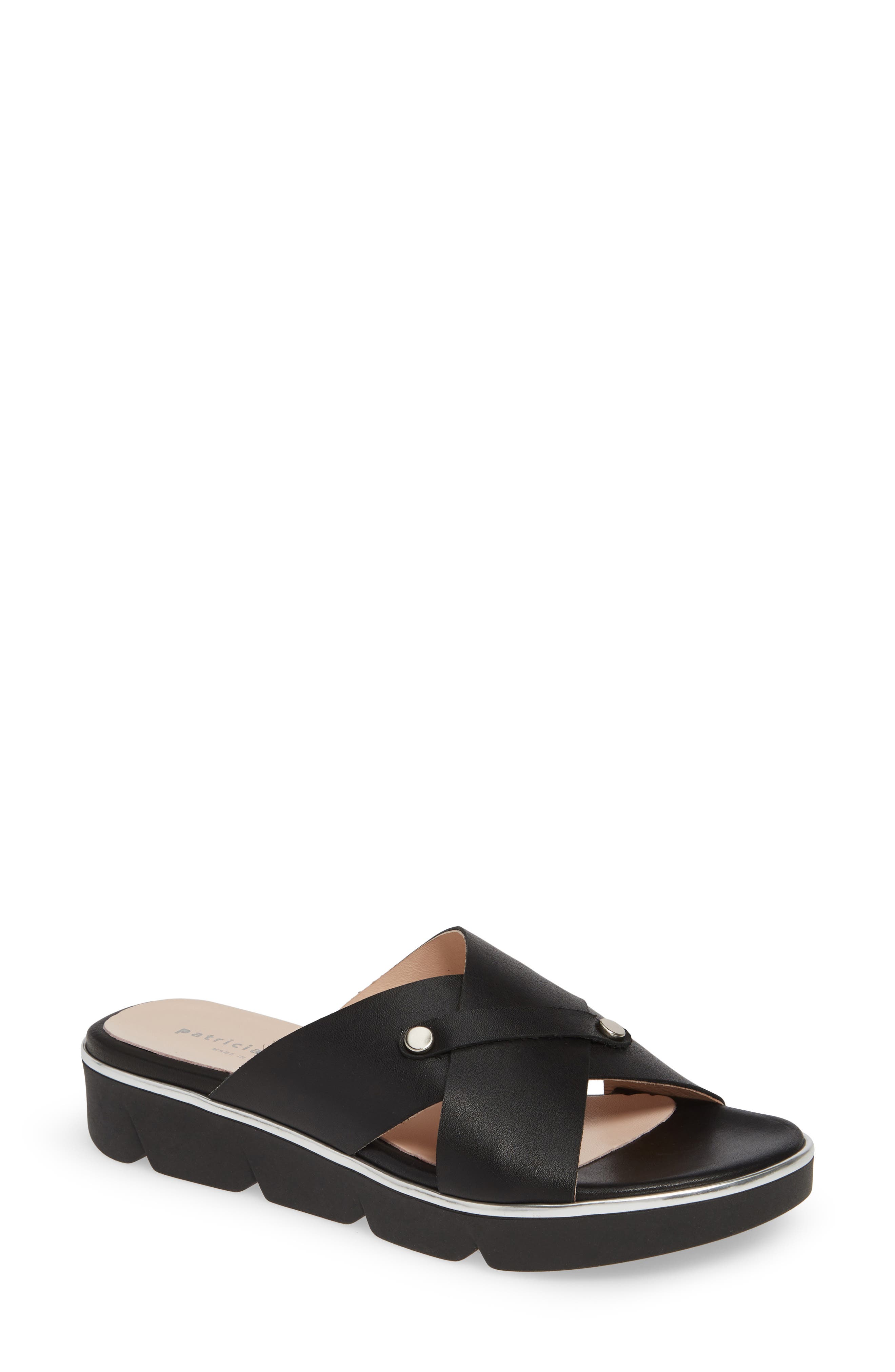 Patricia Green Catalina Wedge Slide Sandal, Black