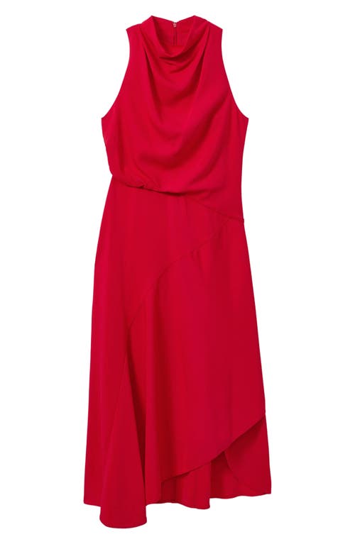 Shop Reiss Giana Cowl Neck Sleeveless Tulip Dress In Red