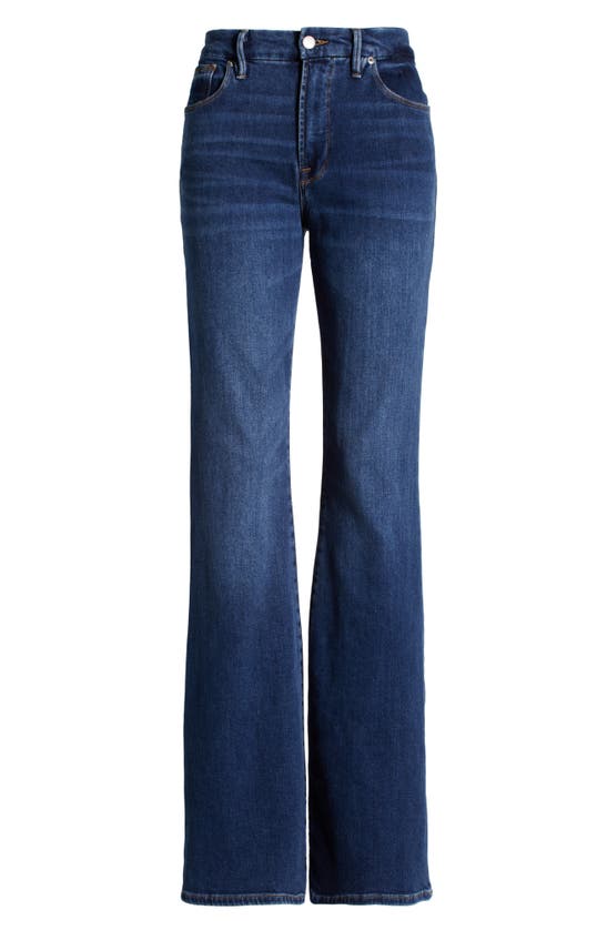 Good American Good Legs Cropped High-rise Bootcut Jeans In Indigo329