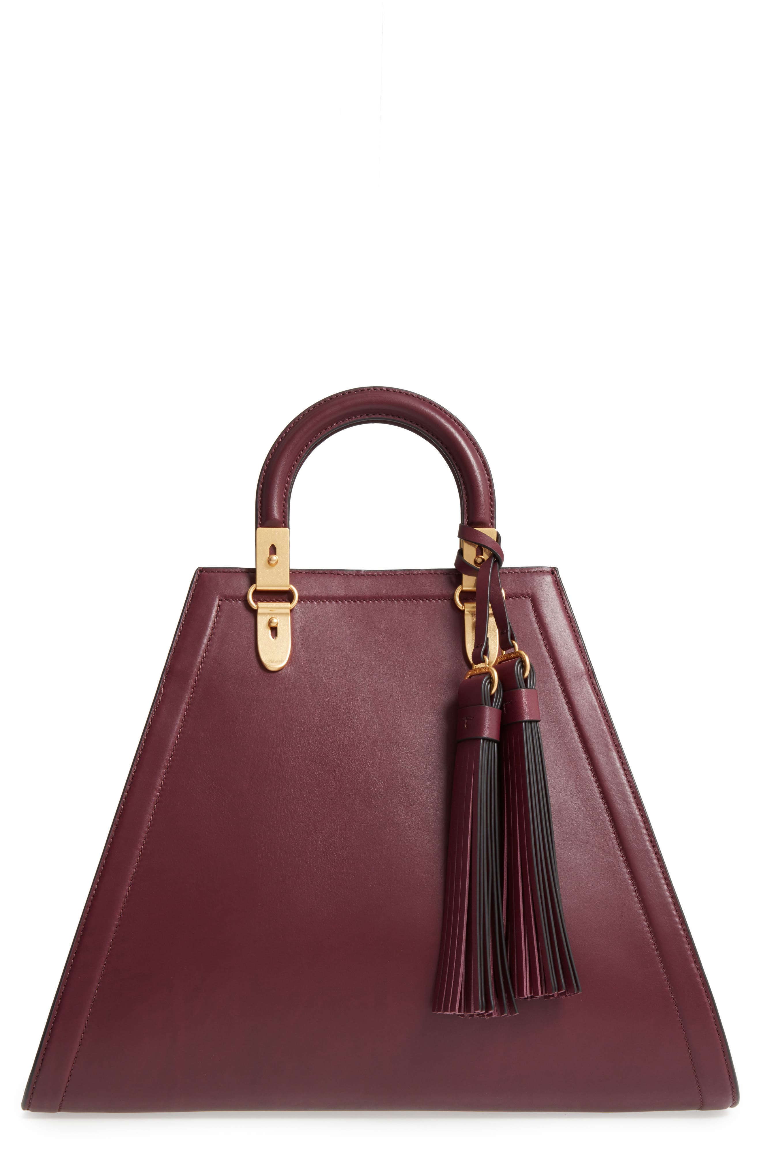 tory burch maroon handbag