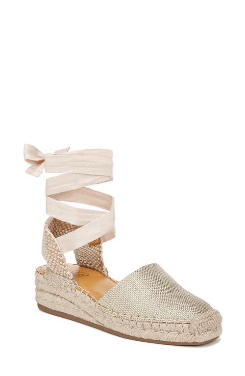 Franco Sarto Britney Ankle Wrap Espadrille Sandal Platino at Nordstrom,