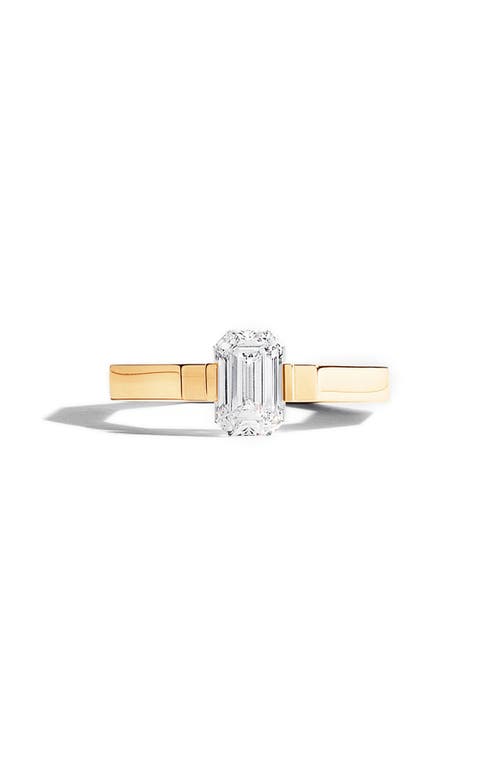 JEM Paris Octogone Simple Solitaire Lab Created Diamond Ring in 18K Yellow Gold/Lab Diamonds