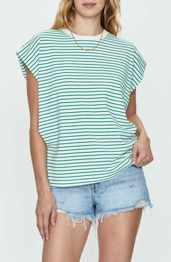 Pistola Trina Stripe Top In Vert Stripe