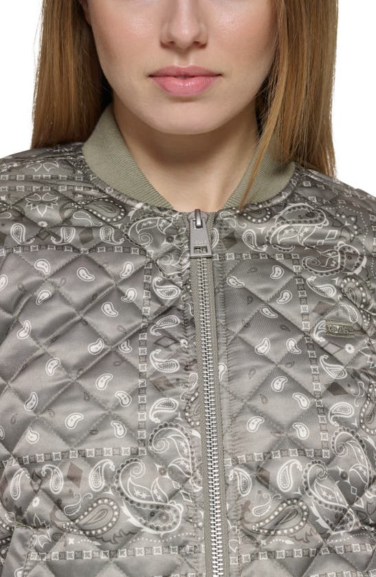 Shop Levi's® Quilted Bomber Jacket In Ivory Skycap