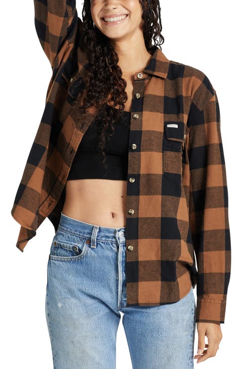 Gilded Intent Women's Cropped Flannel Shirt