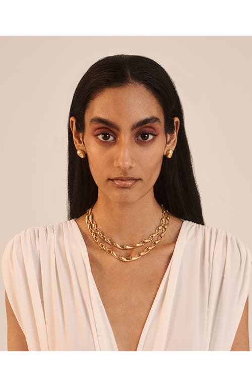 Monica Vinader Gold Nura Earrings In 18ct Gold Vermeil/ster Silver