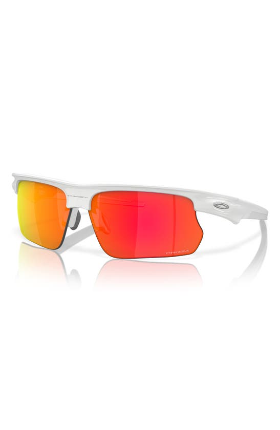 Shop Oakley Bisphera 68mm Prizm™ Gradient Oversize Rectangular Sunglasses In Ruby