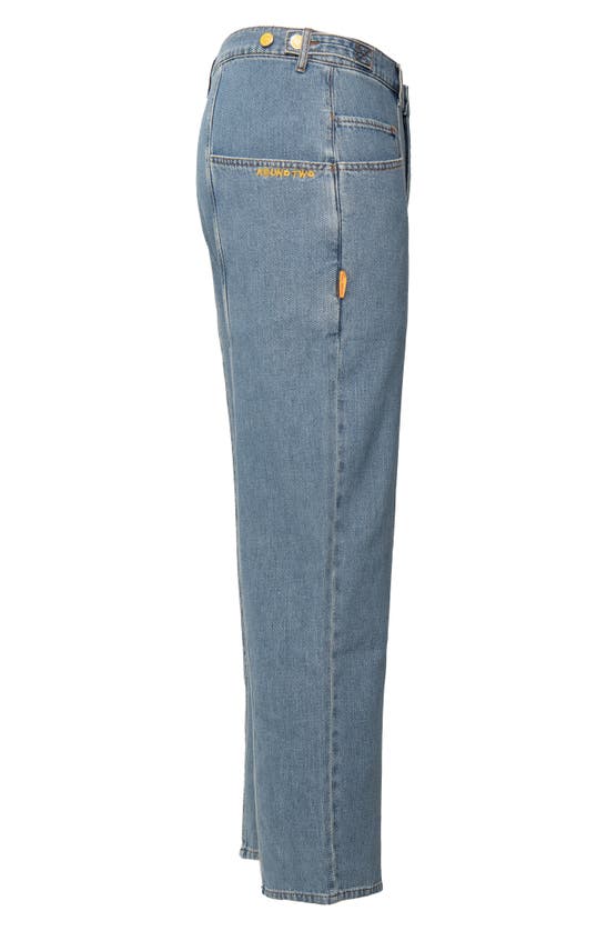 Shop Round Two Honeycomb Straight Leg Jeans In Blue
