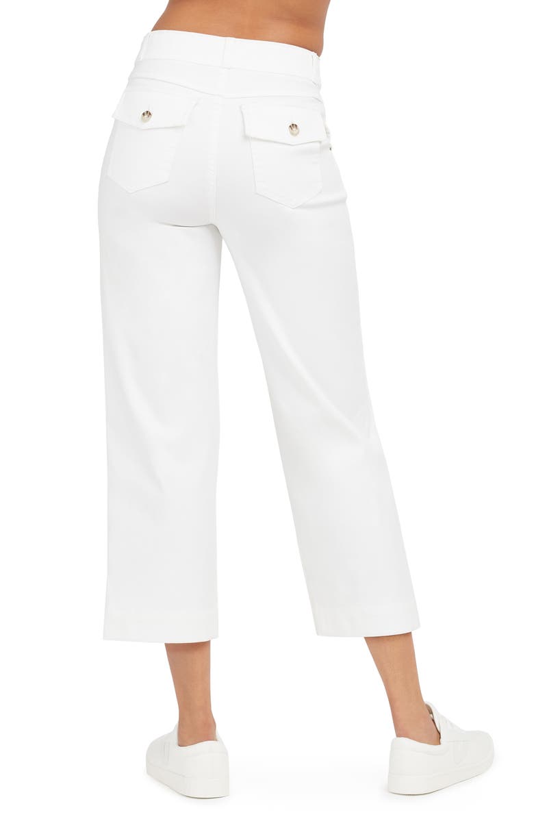 SPANX® Stretch Twill Wide Leg Crop Pants | Nordstrom
