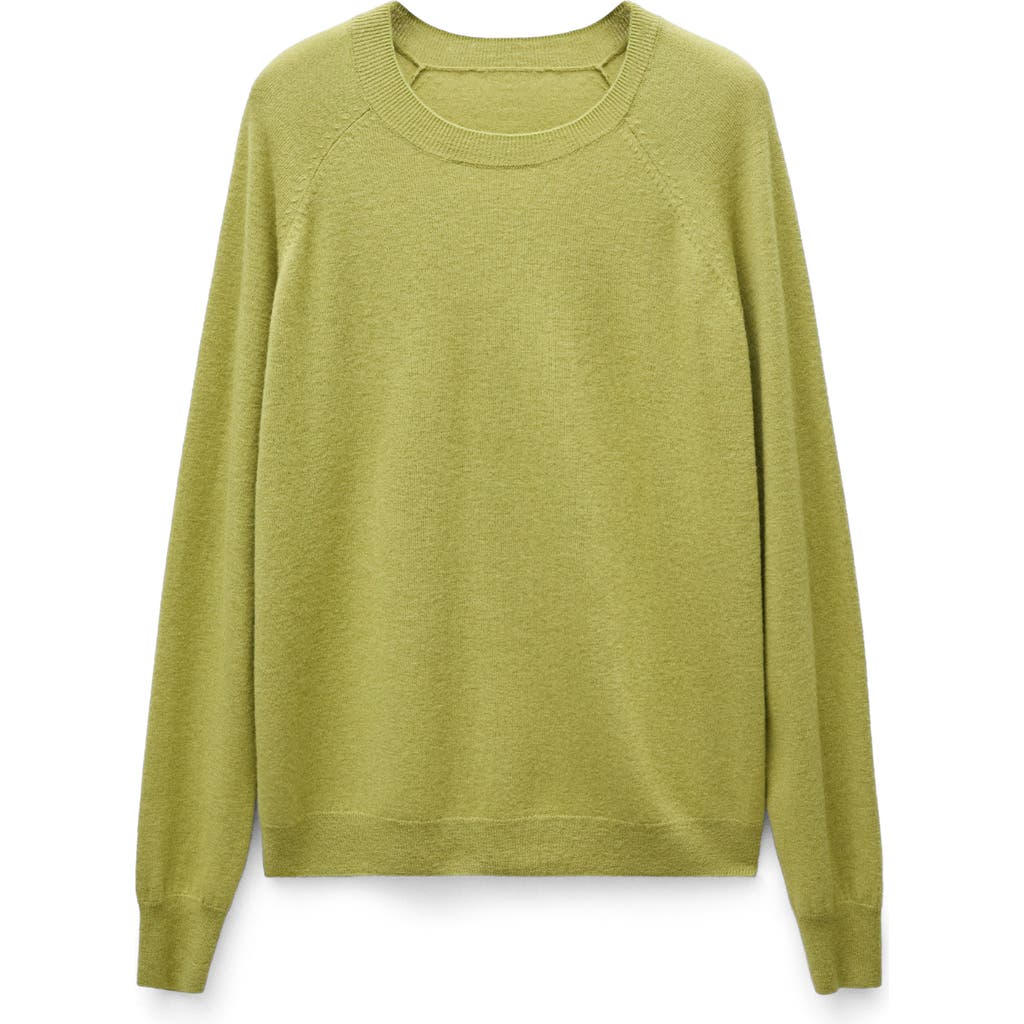 Mango Wool Sweater In Green