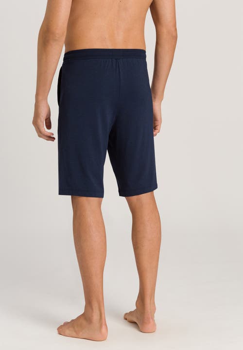 Hanro Natural Living Organic Cotton Drawstring Shorts In Deep Navy