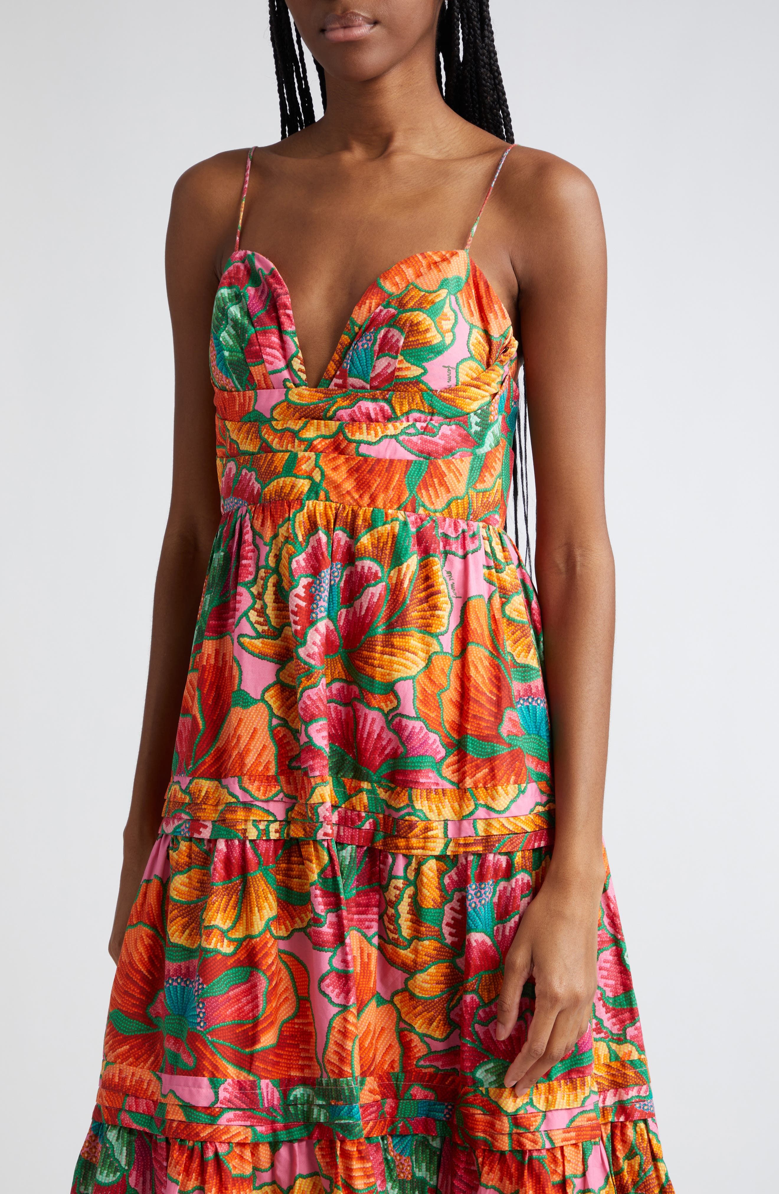 Farm Rio Tiered Midi Dress | Smart Closet
