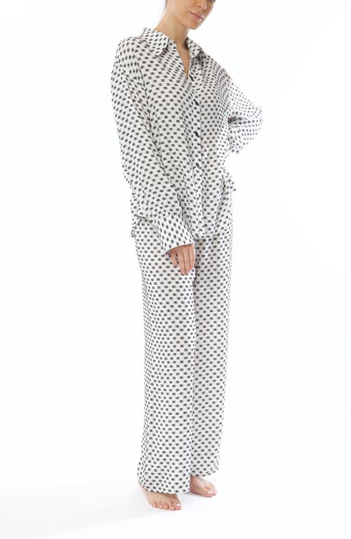 Andine Essen Le Marais Cotton Button-up Shirt In White And Black