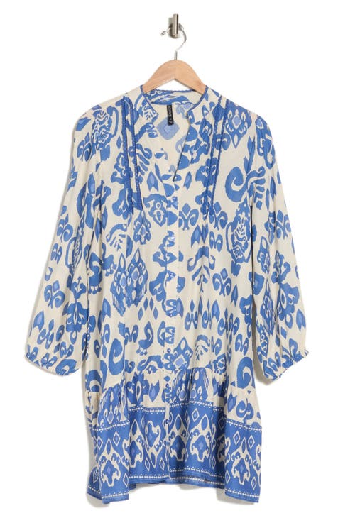 Print Button-Up Tunic