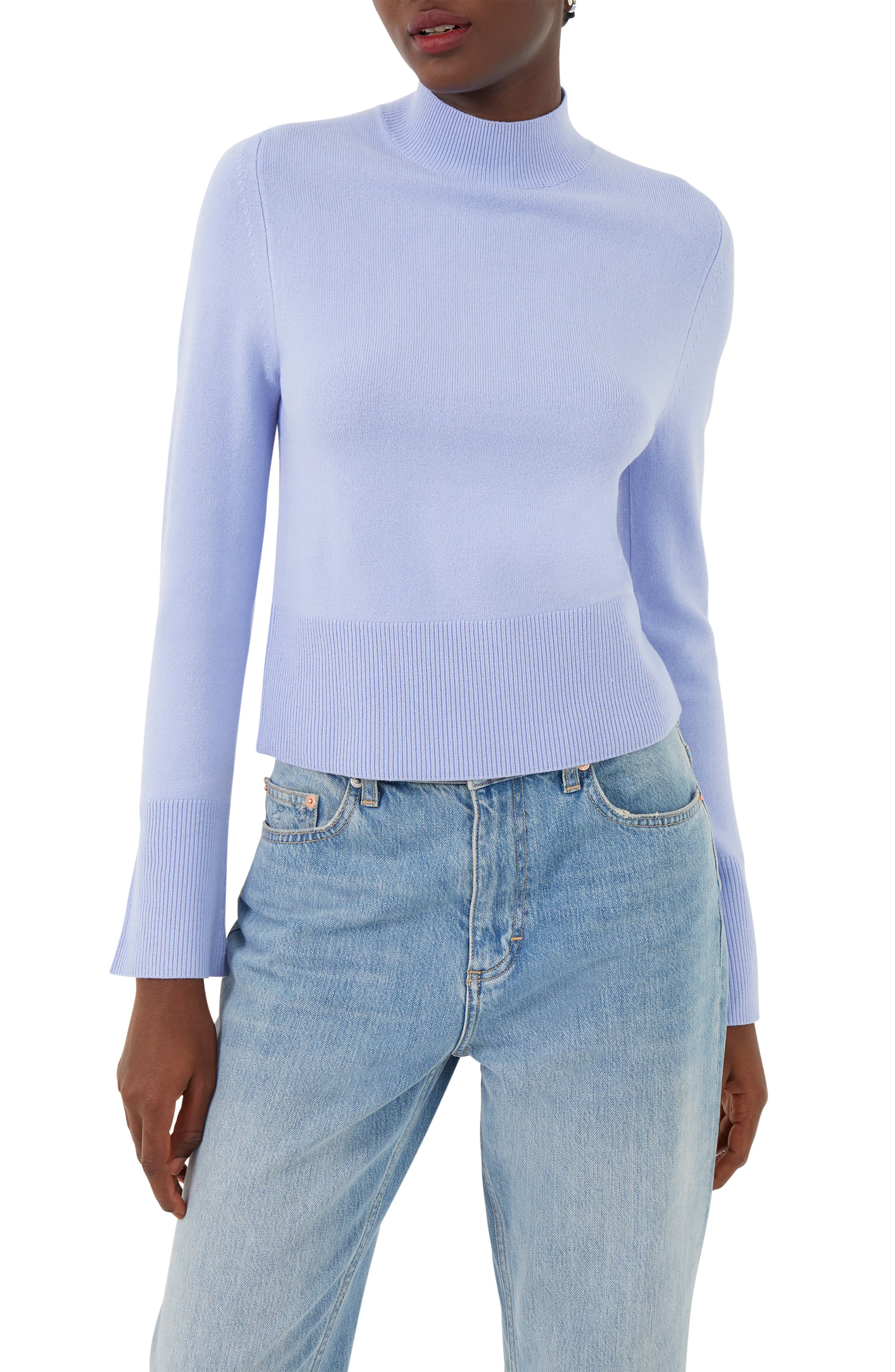 French Connection Womens Mock Neck Sweater 