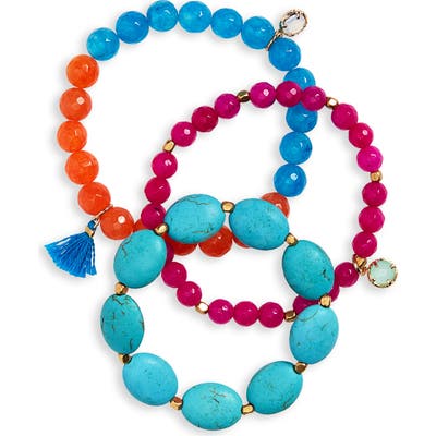 Panacea Set Of 3 Stretch Bracelets