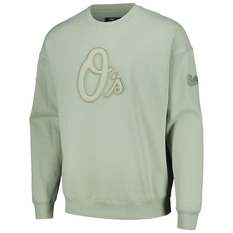 Shop Pro Standard Green Baltimore Orioles Neutral Drop Shoulder Pullover Sweatshirt