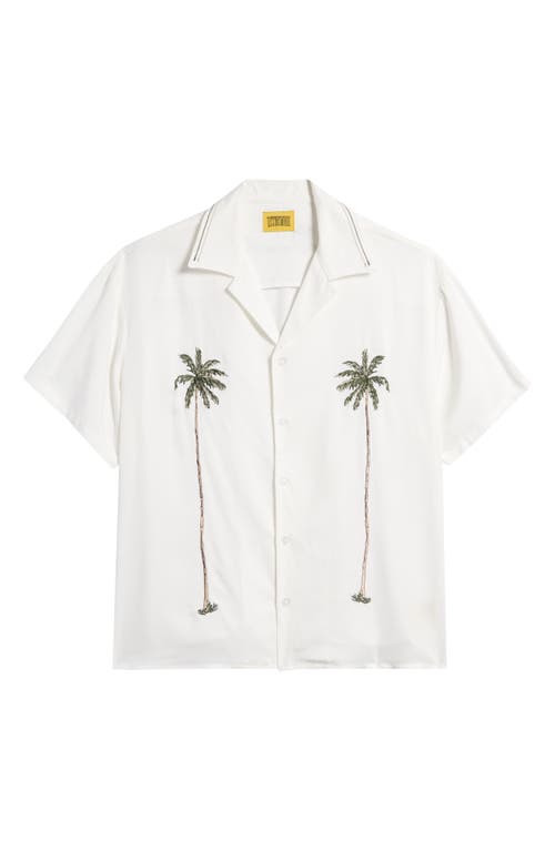 Shop Diet Starts Monday Palm Breeze Embroidered Camp Shirt In White