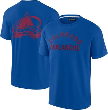 Men's and Women's Fanatics Signature Royal Colorado Avalanche Super Soft Short Sleeve T-Shirt