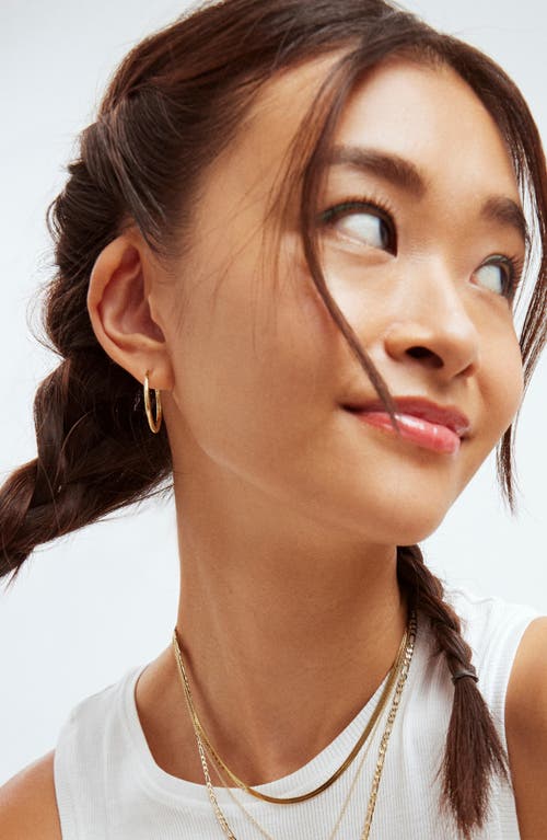 Ana Luisa Medium Slim Endless Hoops In Gold