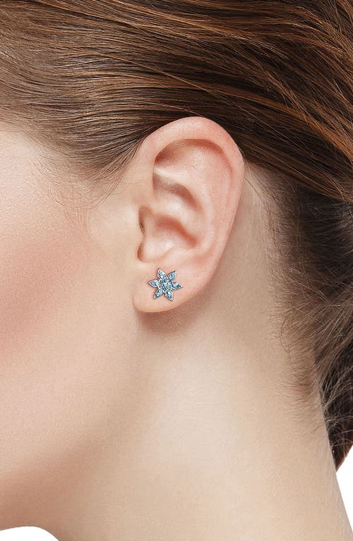 Lily Nily Kids' Crystal Snowflake Stud Earrings In Blue