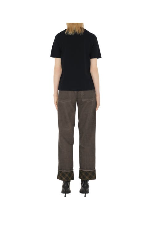 Burberry Mini Logo Graphic T-shirt For Women In Coal