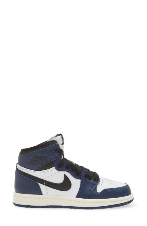 Jordan Nike Kids' Air 1 Retro High Og Basketball Sneaker In Navy/black/white