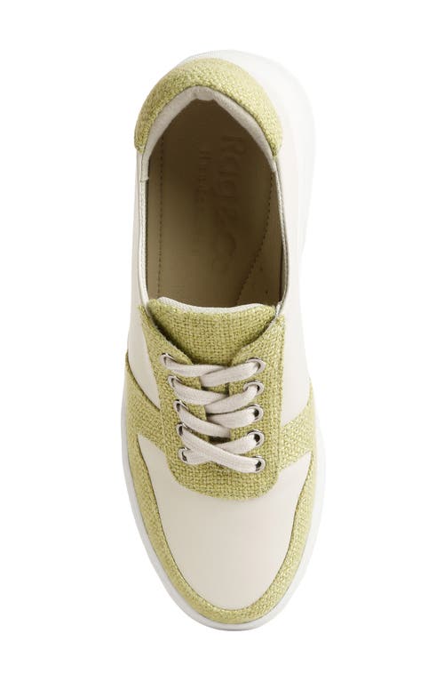 Shop Rag & Co Kjaer Sneaker In Off White/green