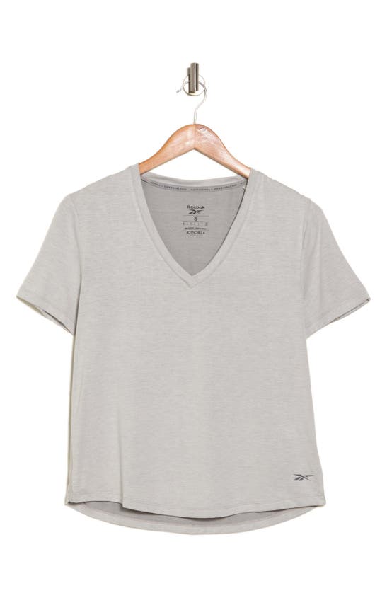 Reebok Dreamblend V-neck T-shirt In Mid Grey Heather