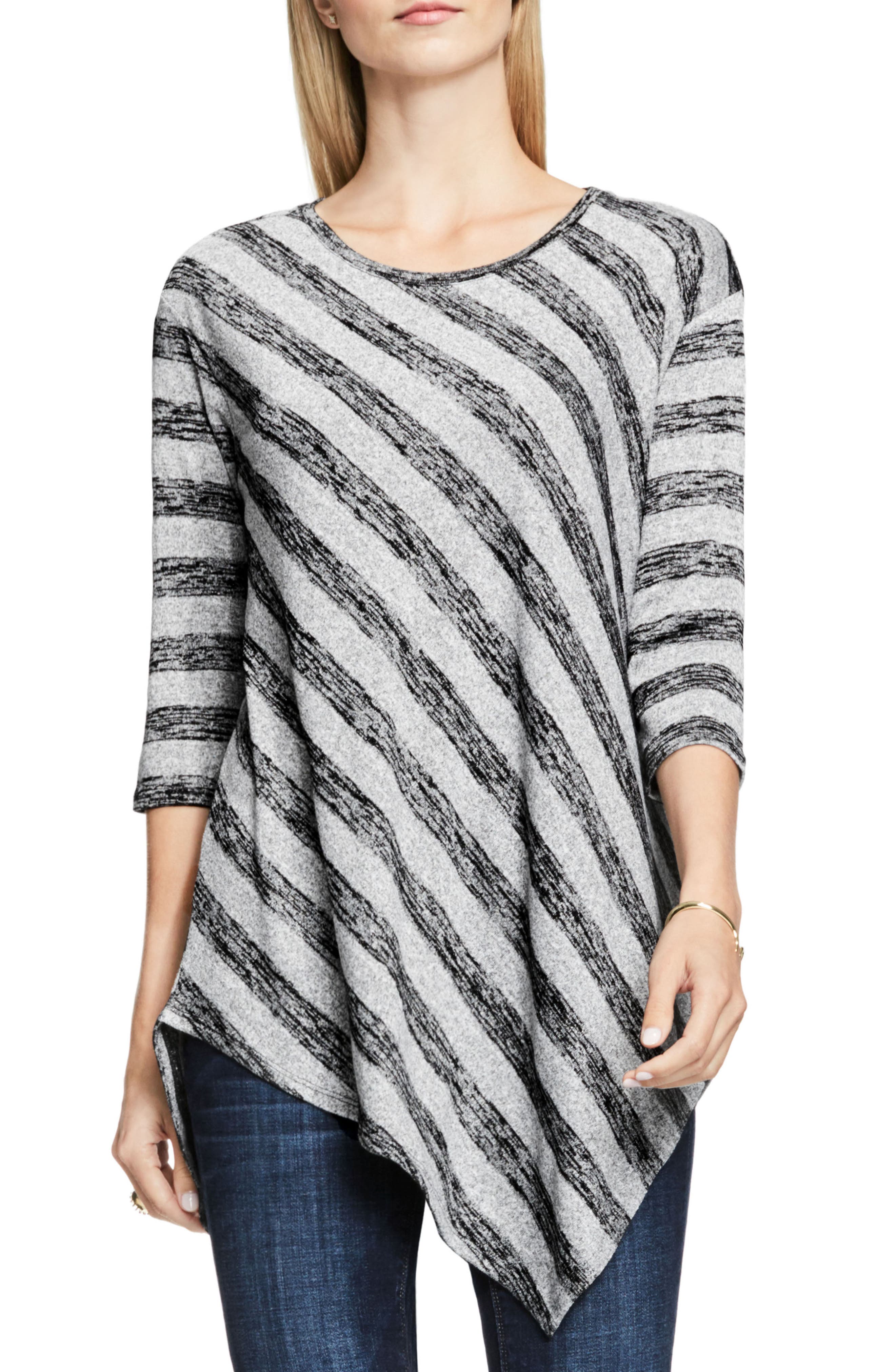 vince camuto uneven hem jeans