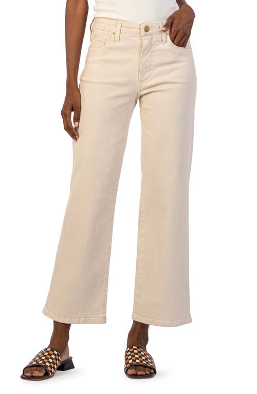KUT from the Kloth Fab Ab High Waist Wide Leg Jeans Ecru at Nordstrom,